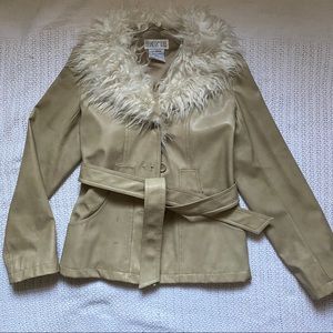 Kid’s Leather Trench Coat